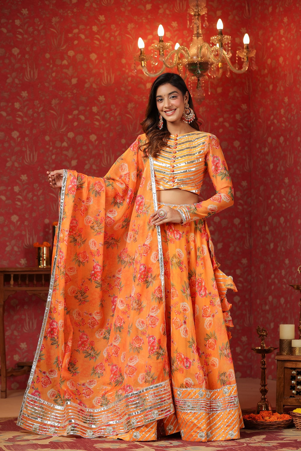 Sunshade Pure Organza Lehenga Set