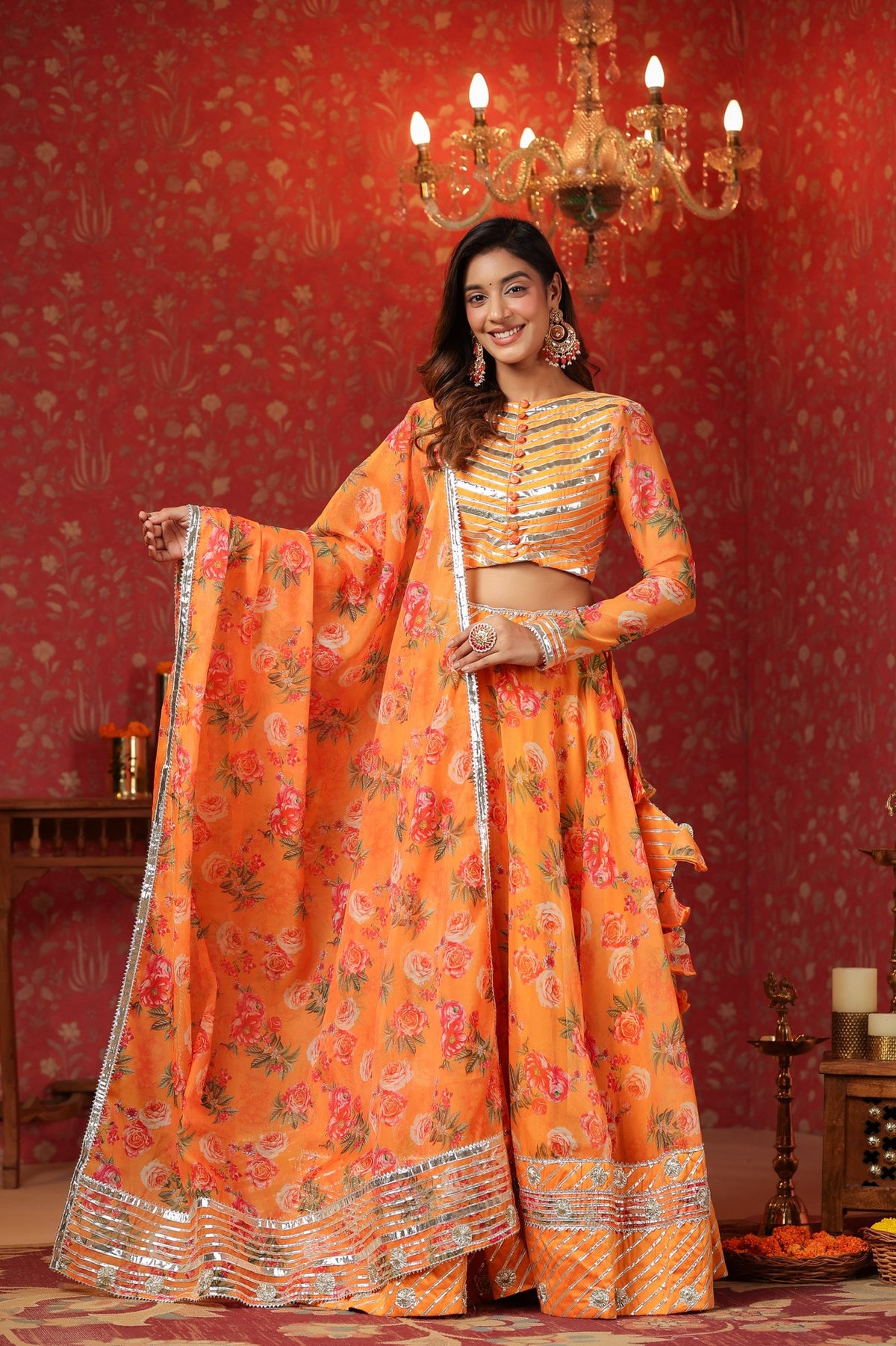 Sunshade Pure Organza Lehenga Set