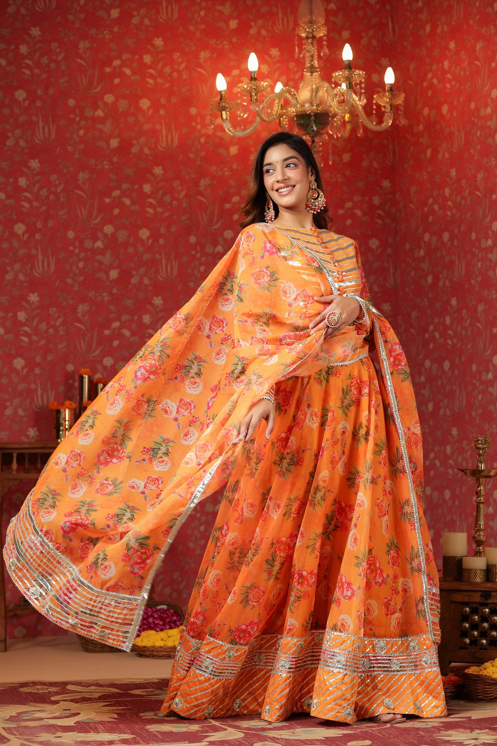 Sunshade Pure Organza Lehenga Set