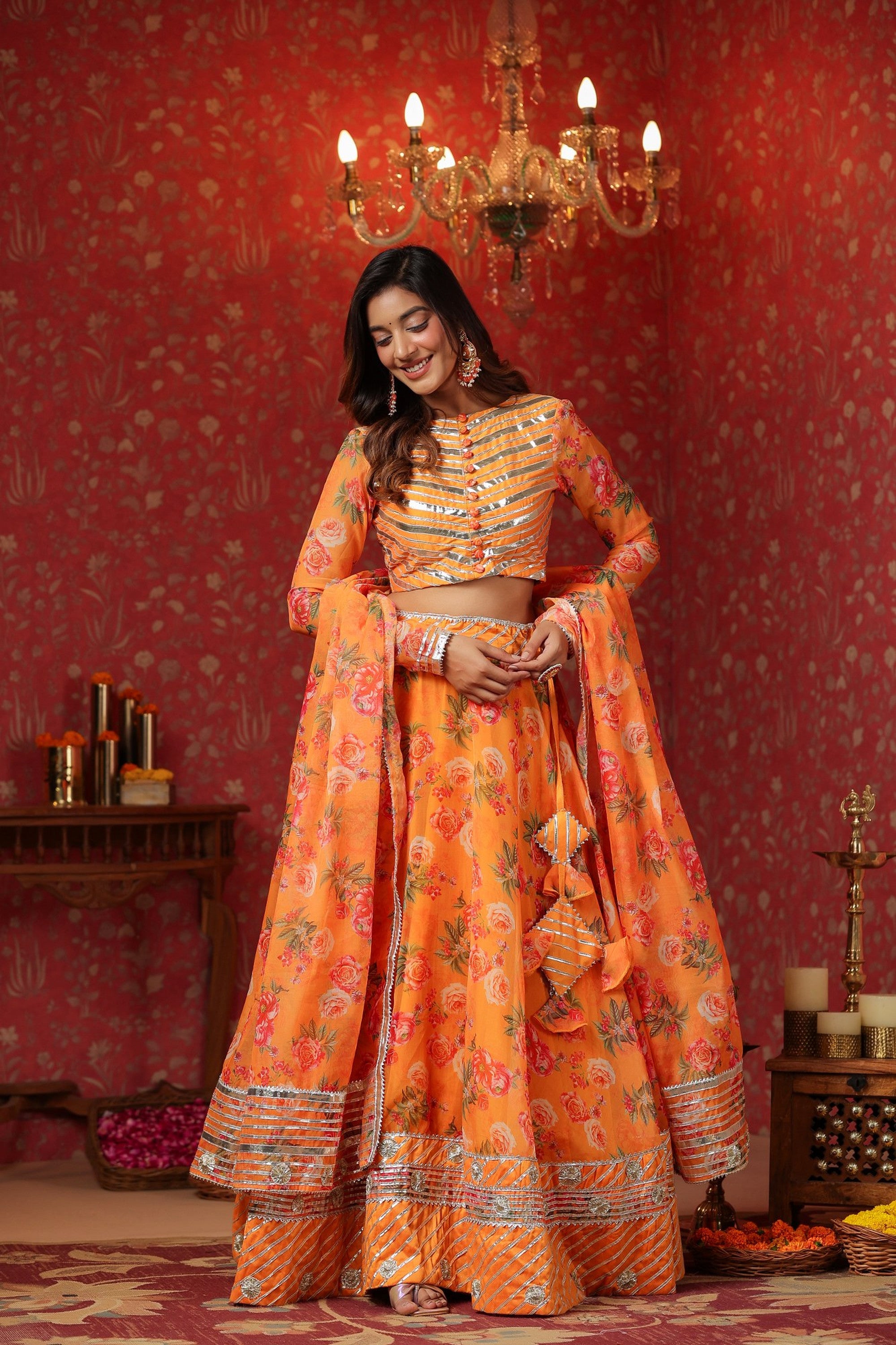 Sunshade Pure Organza Lehenga Set