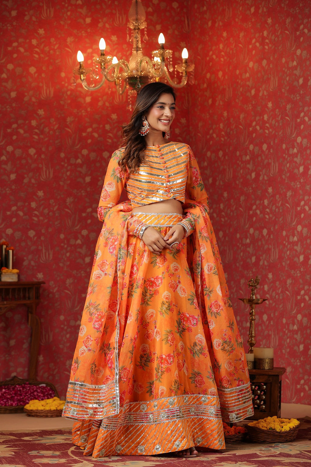 Sunshade Pure Organza Lehenga Set