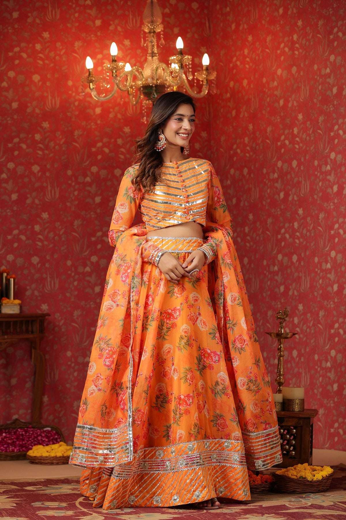 Sunshade Pure Organza Lehenga Set