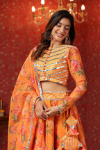 Sunshade Pure Organza Lehenga Set